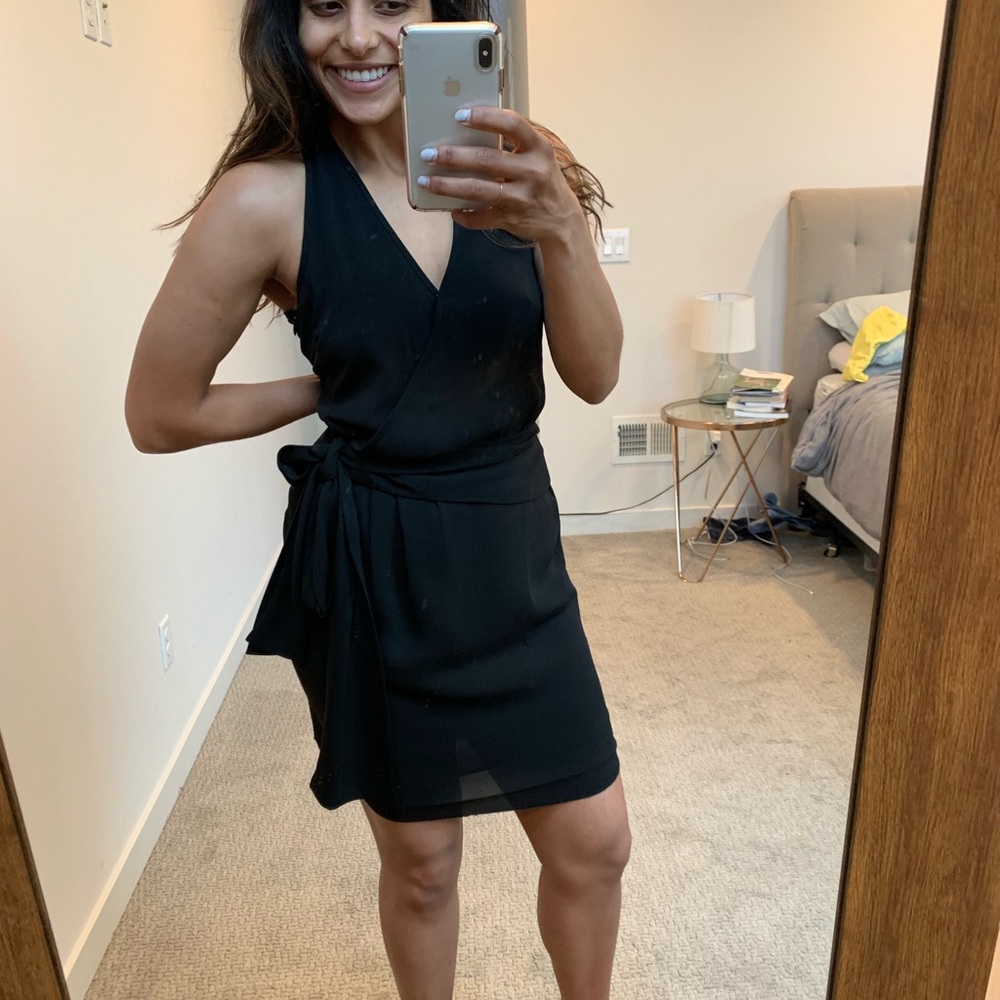 Greylin black sleeveless raceback dress